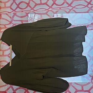 Olive Green Peasant Blouse
